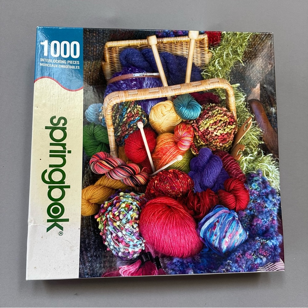 SPRINGBOK 1000pc Knitter’s Yarn Basket jigsaw puzzle